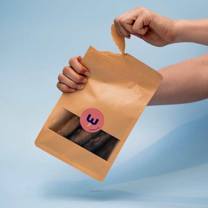 Low Odour 20cm Pizzle Bully Sticks Natural Dog Chews - 4 Pack