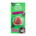 Cat toy packaging with a watermelon design on a green background