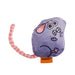 Plush toy shaped like a mouse with a 'Robert' tag on a white background