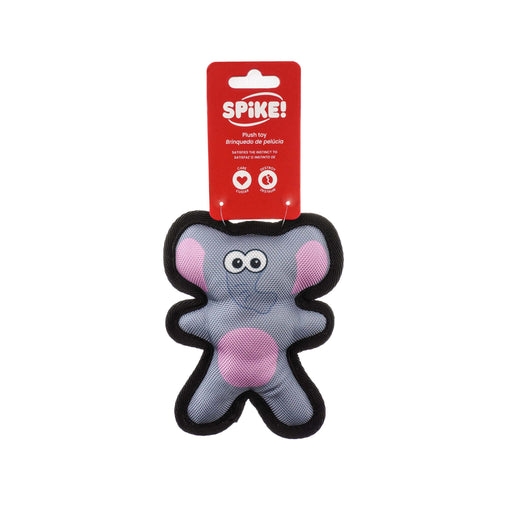 Grey canvas elephant dog toy in packaging