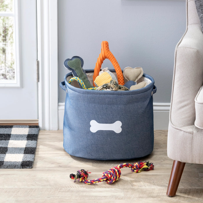 Grey dog toy 2024 basket