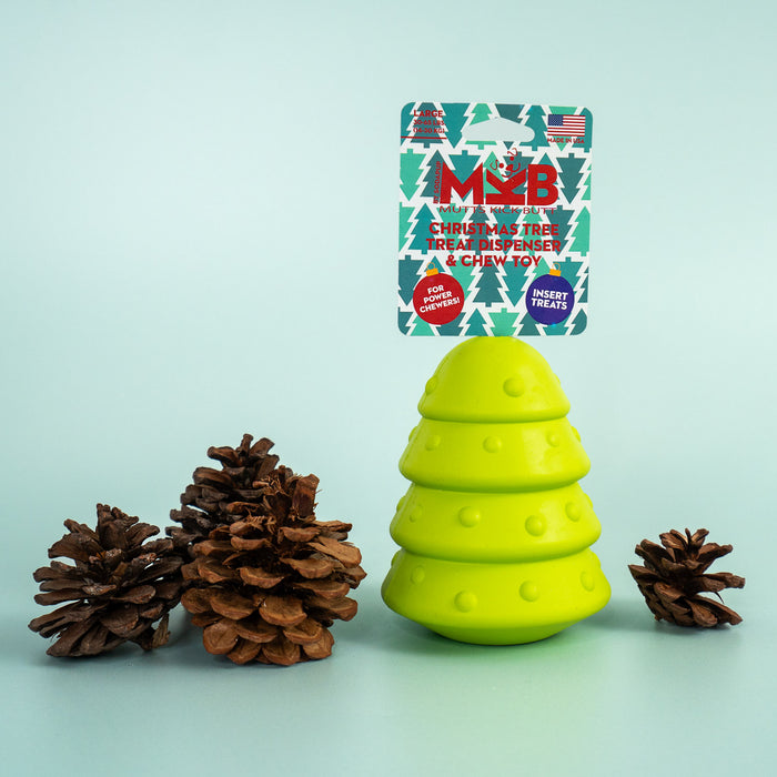 Christmas Enrichment Toy for Dogs: Christmas Tree Treat Dispenser