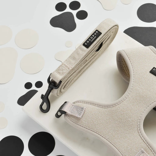 Cocopup London Tweed Dog lead - Brown  flatlay