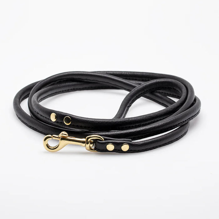 Collar of Sweden Black Genuine Leather Dog Lead
