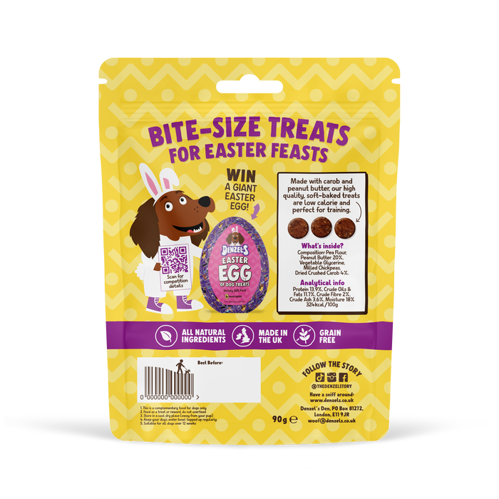 Denzel's Easter Chocolate Buttons Dog Treats - 90g