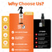 Product comparison chart for 'Our Dogs Life' cleaner with features listed on an orange background.