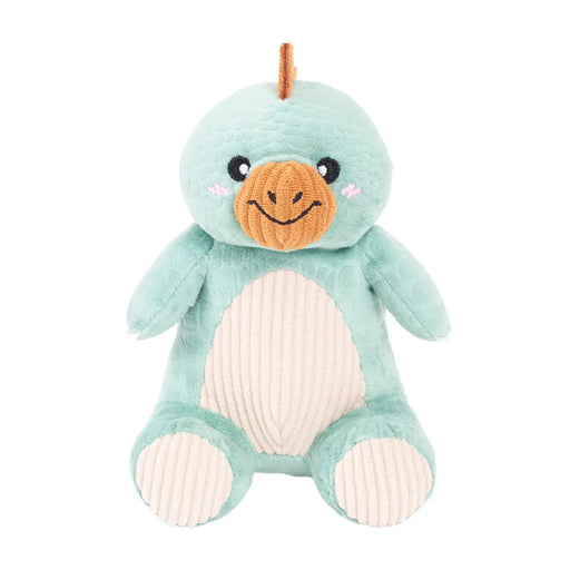 Stegosaurus dog toy on a white background