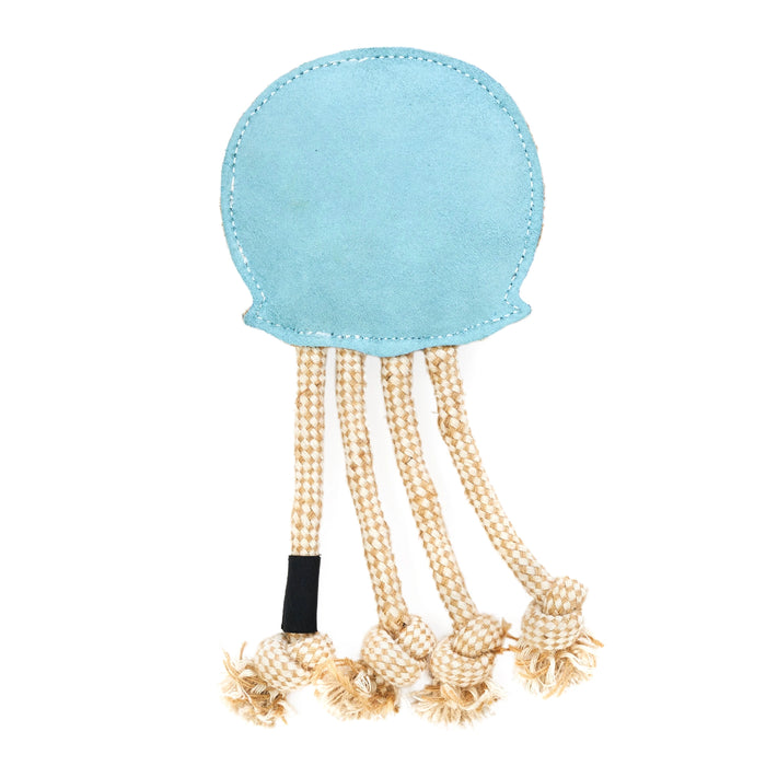 Ecozippy Suede and Rope Buddies - Jellyfish Dog Toy