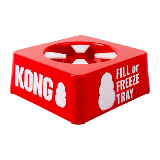Red KONG fill or freeze tray on a white background