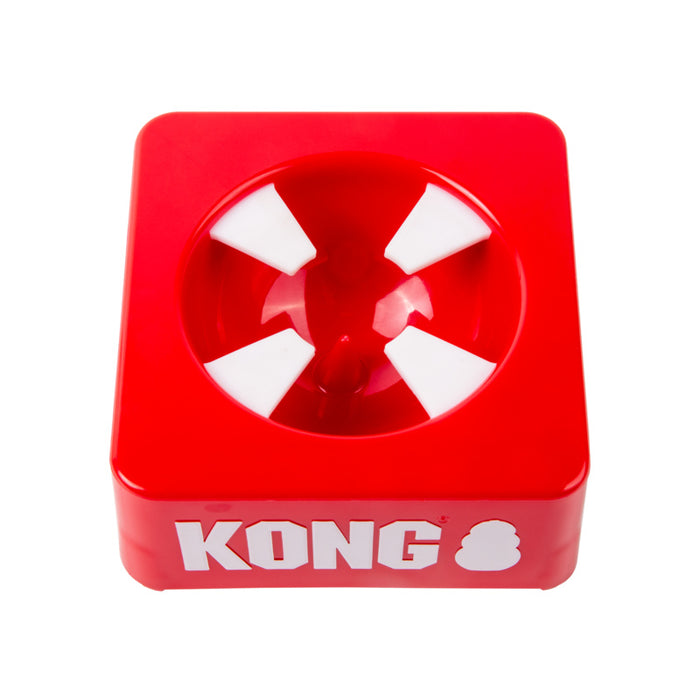 Red KONG tray on a white background