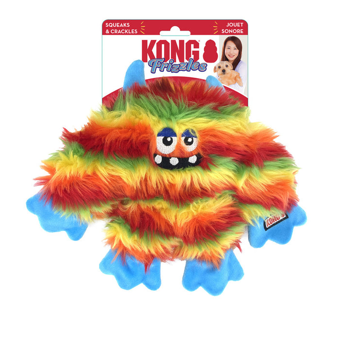 KONG Frizzle Zazzle Soft Squeaky Crinkly Toy - Medium