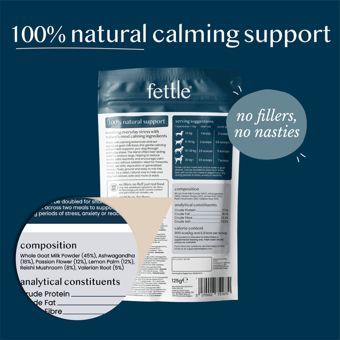 Fettle Pure & Gentle Calming Support Powder for Dogs