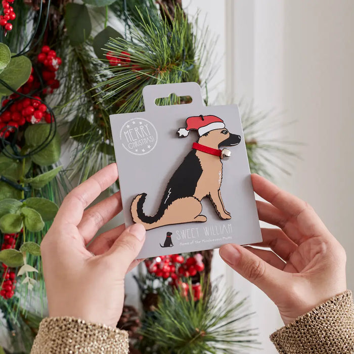 Christmas Tree Dog Decoration, German Shepherd