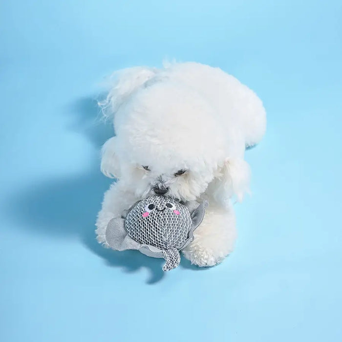 Hugsmart Ocean Pals Stingray Dog Ball Toy