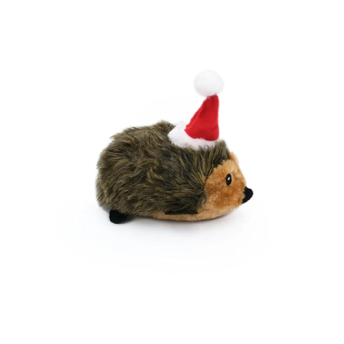 Christmas Hedgehog Small Soft Squeaky Dog Toy Zippypaws WOOOF Wooof