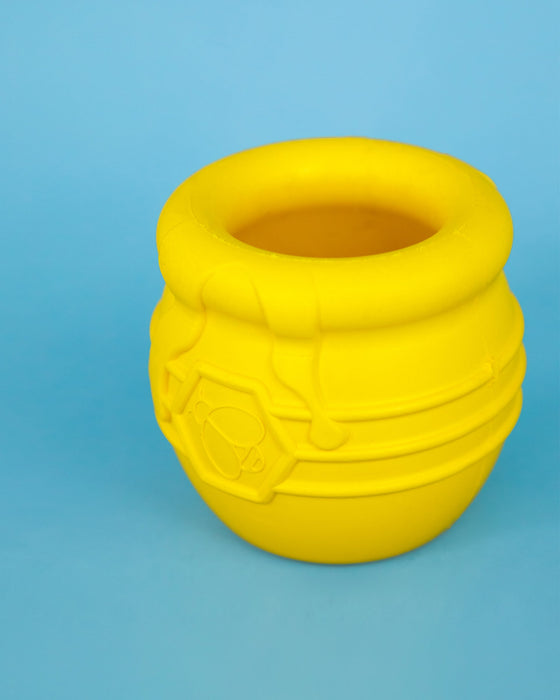 Large Honey Pot Durable Rubber Treat Dispenser & Enrichment Toy for Dogs - Week Bundle