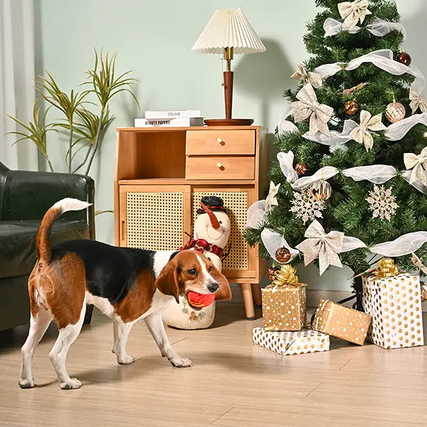 Hugsmart Christmas Tree Ornament Ball Dog Toy