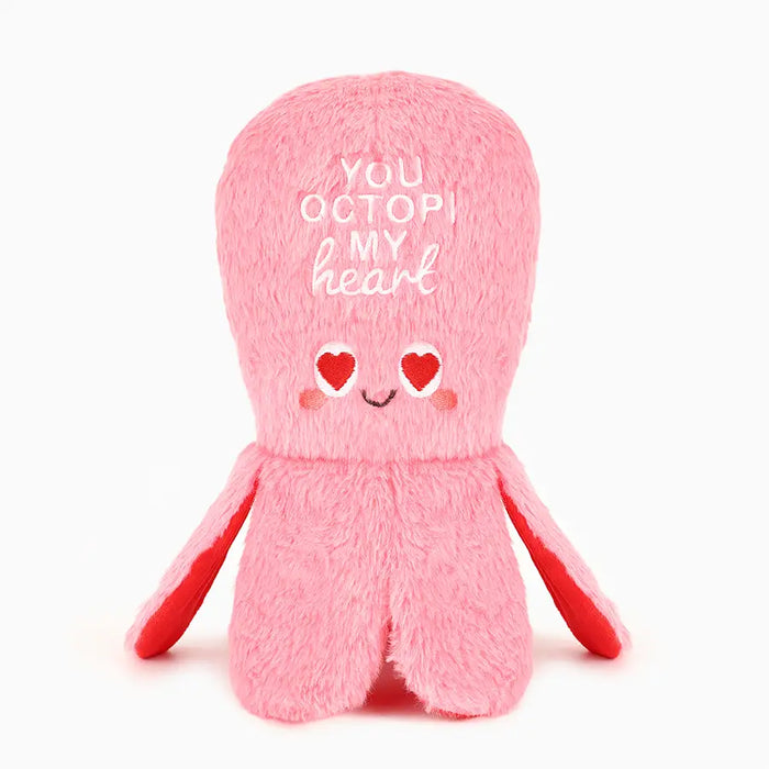 Hugsmart Pet Woof Love Valentine's Day Dog Toy - You Octopi My Heart