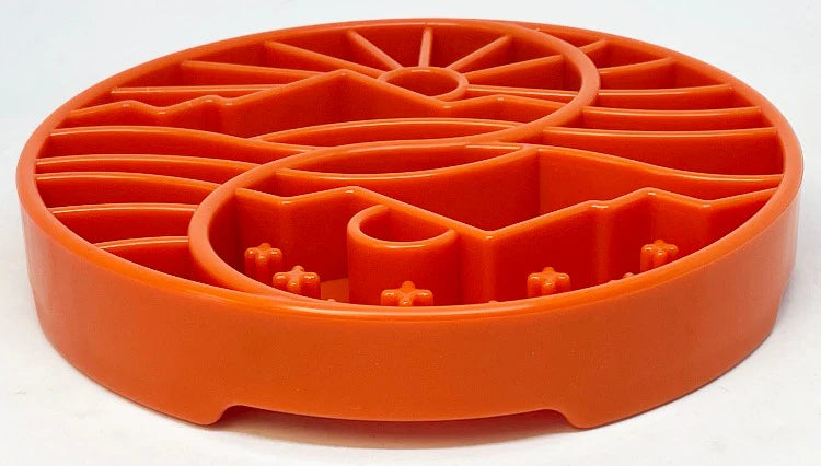 Yin Yang Design Shallow Slow Feeder Enrichment Bowl for Dogs