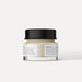 Jar of cream with a black lid on a white background