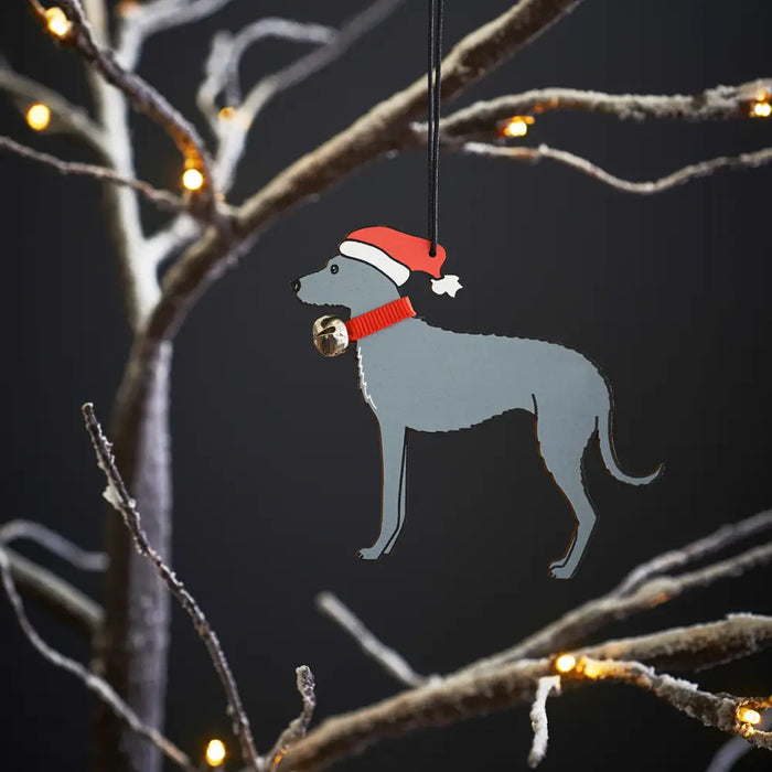 Christmas Tree Dog Decoration, Lurcher