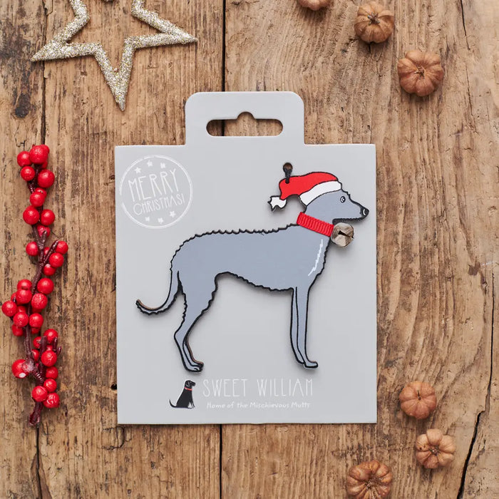 Christmas Tree Dog Decoration, Lurcher