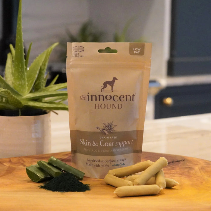 Skin & Coat Support Dog Sausages - Aloe Vera & Spirulina