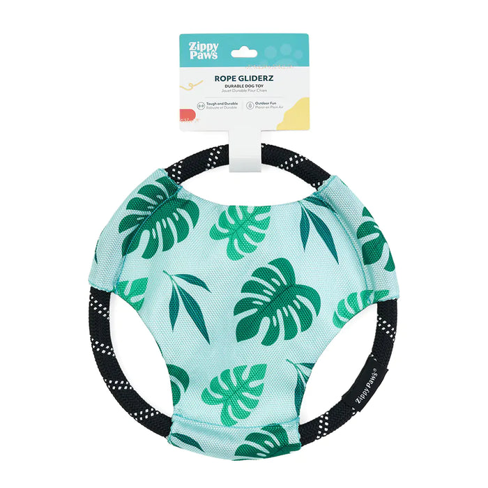 ZippyPaws Rope Gliderz Dog Frisbee Tug Toy - Monstera