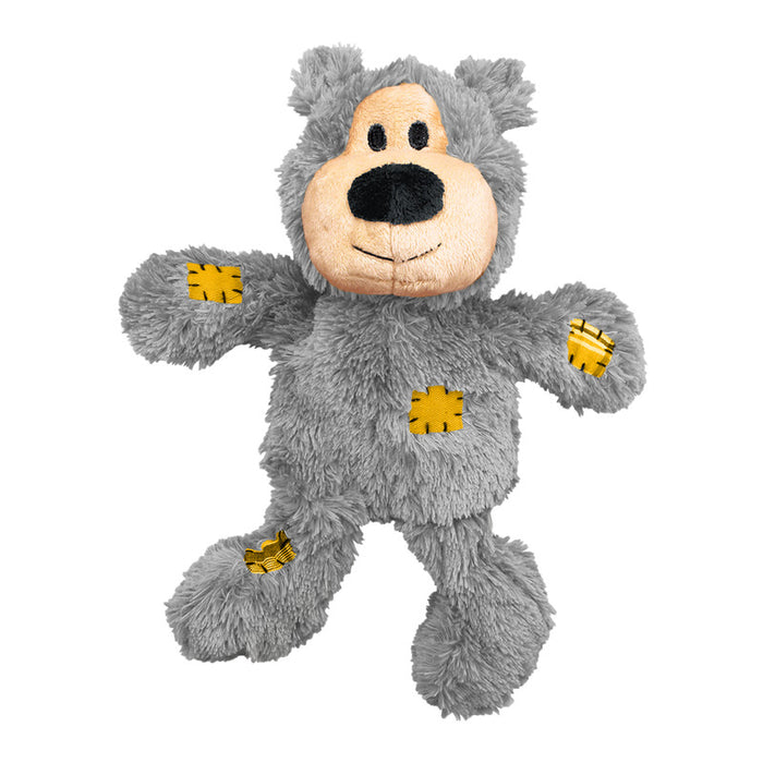 KONG Wild Knots Bears, Soft Toy with Knotted Inner Rope & Squeaker - 2 Sizes