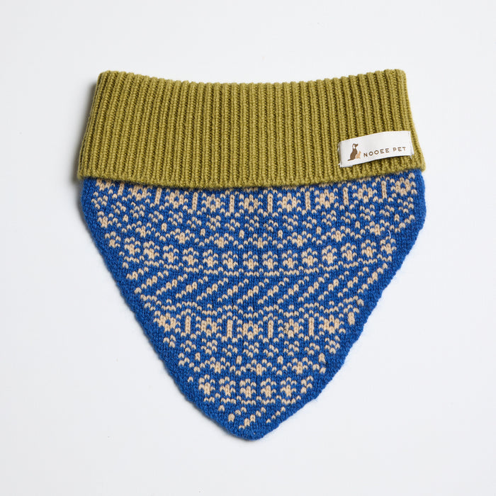 Nooee Pet Oliver 100% Merino Wool Knit Bandana Dog Scarf & Cat Scarves