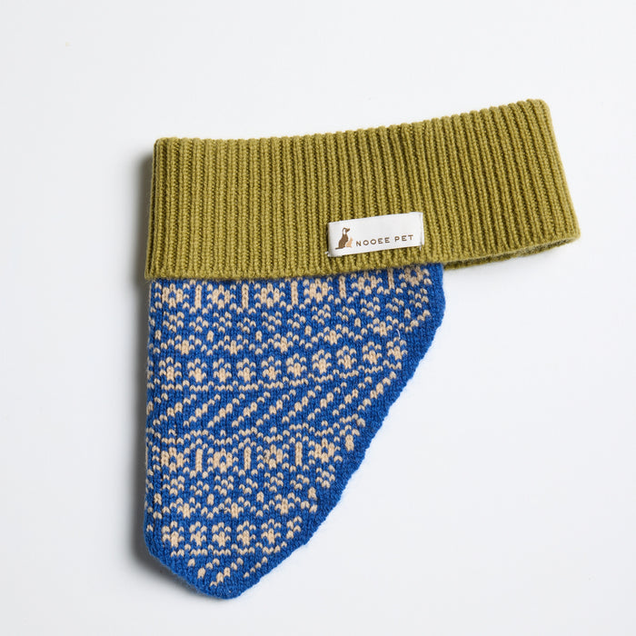 Nooee Pet Oliver 100% Merino Wool Knit Bandana Dog Scarf & Cat Scarves