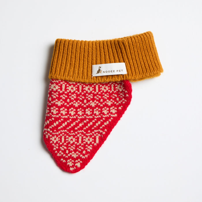 Nooee Pet Oliver 100% Merino Wool Knit Bandana Dog Scarf & Cat Scarves