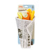 Dog toy with chewable treat in a newspaper-wrapped container on a white background