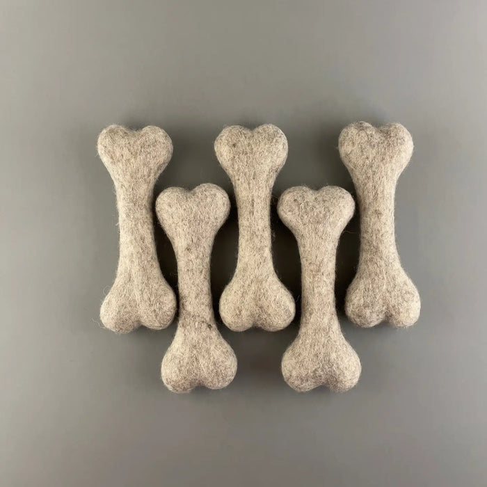 Pawsome Pet Toys Natural Wool Dog Toy - Large Bone