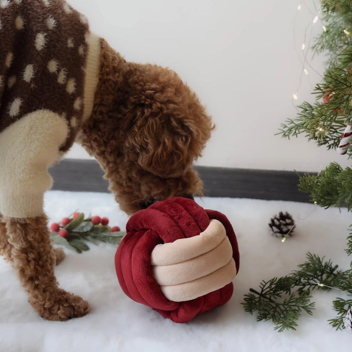 Pups & Bubs Christmas Dog Toy - Jingle Bell Knot