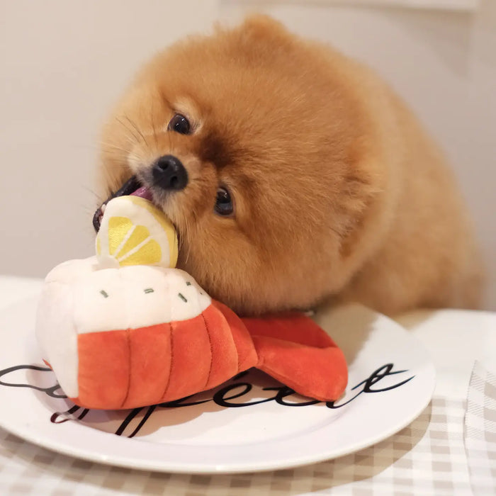 Pups & Bubs Grilled Lobster Interactive Dog Toy