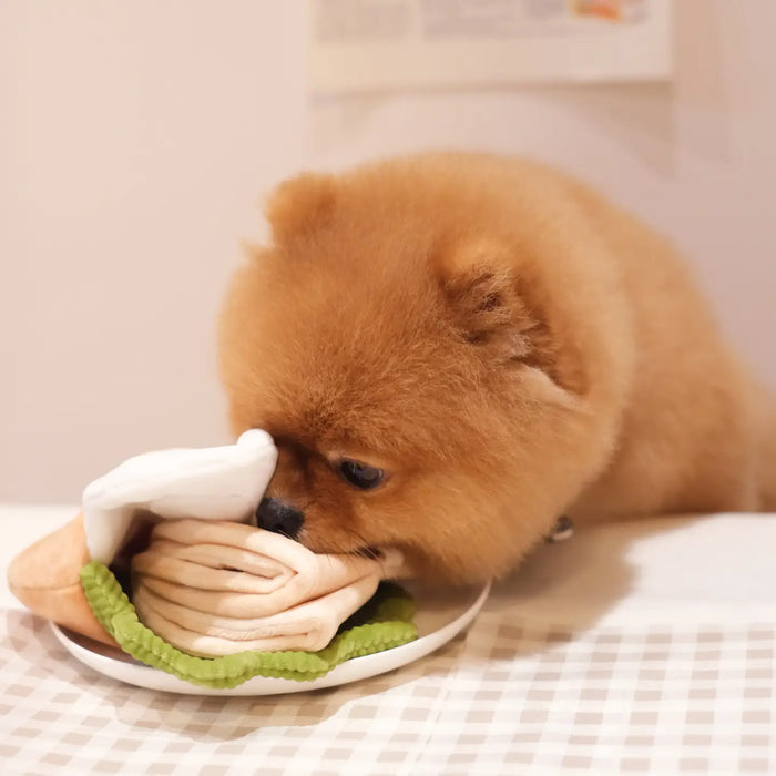 Pups & Bubs Breakfast Pita Pocket Interactive Dog Toy