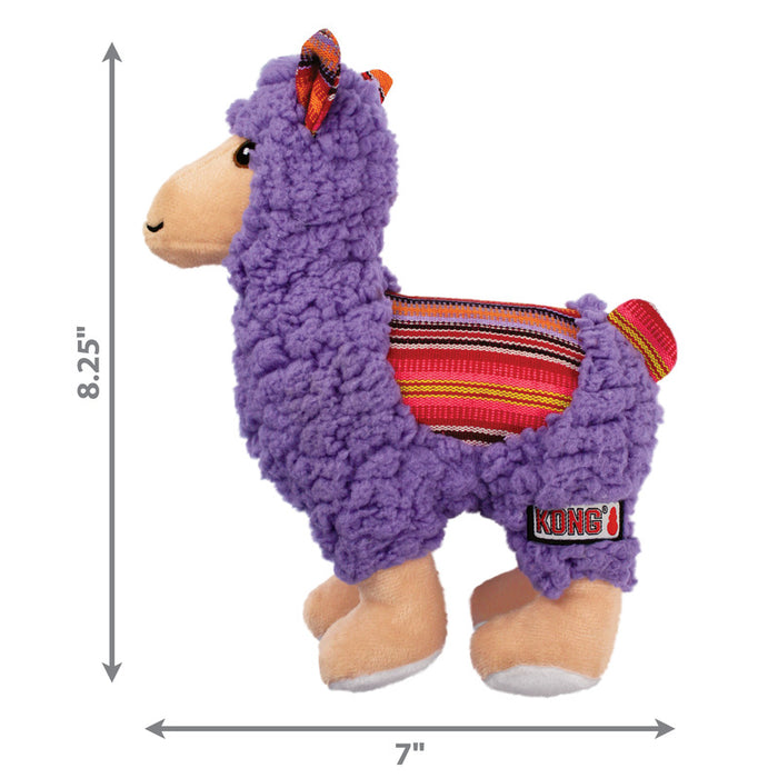KONG Sherps Llama, Squeaky & Crinkly Soft Toy - Medium