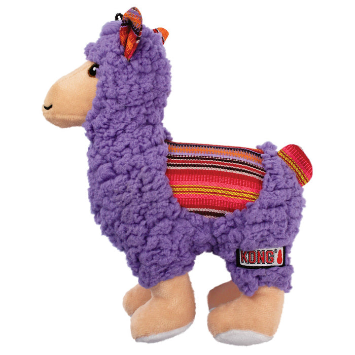 KONG Sherps Llama, Squeaky & Crinkly Soft Toy - Medium