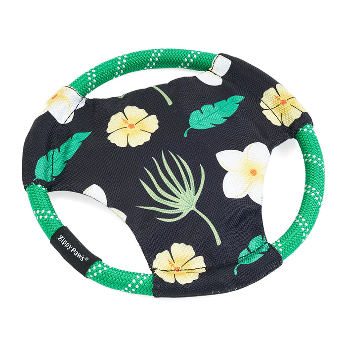 ZippyPaws Rope Gliderz Dog Frisbee Tug Toy - Hawaiian