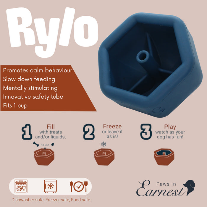 Rylo Rubber Treat Dispenser & Enrichment Toy for Dogs