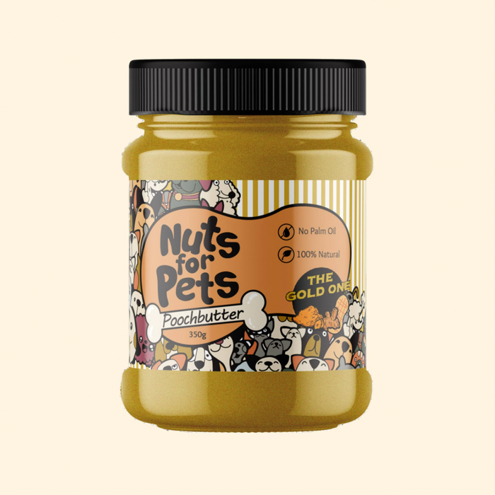 The Gold One: Dog-Safe Peanut & Tumeric Poochbutter 350gl