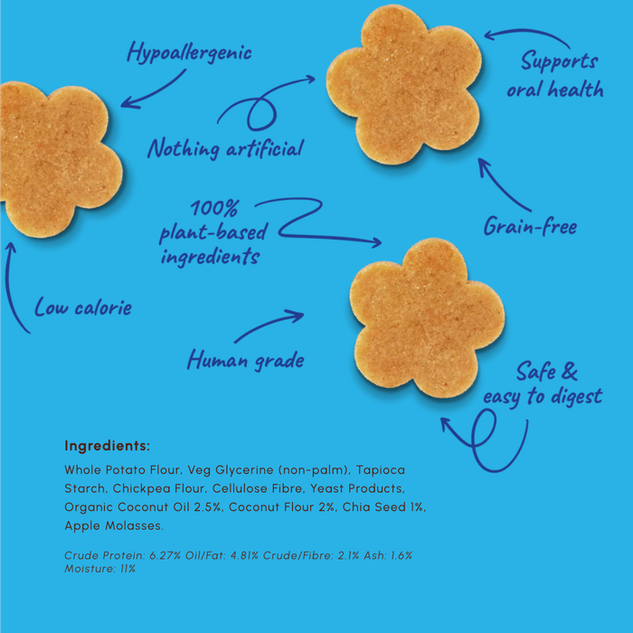 Soopa Natural Dog Treats - Coconut & Chia - 50g
