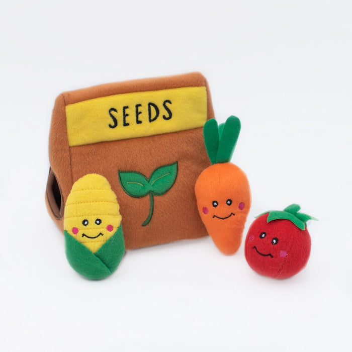 Seed Packet Burrow, Soft Squeaky Dog Toy