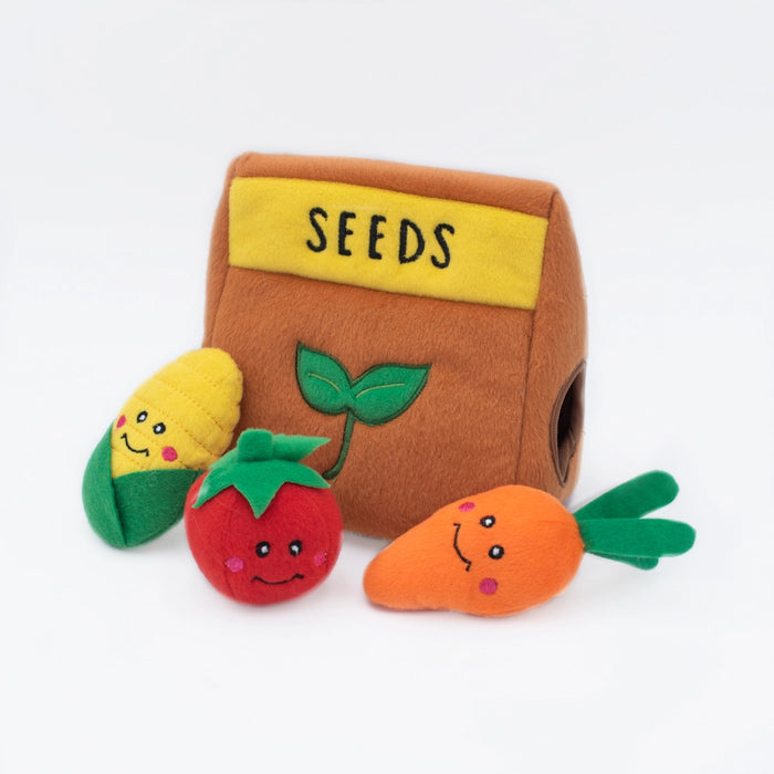 Seed Packet Burrow, Soft Squeaky Dog Toy