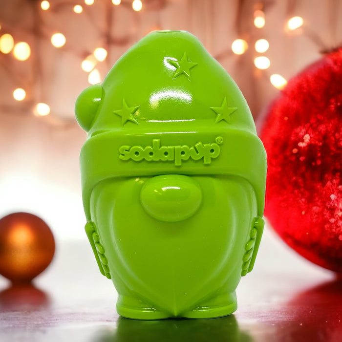 SodaPup Christmas Gnome Durable Dog Treat Dispenser
