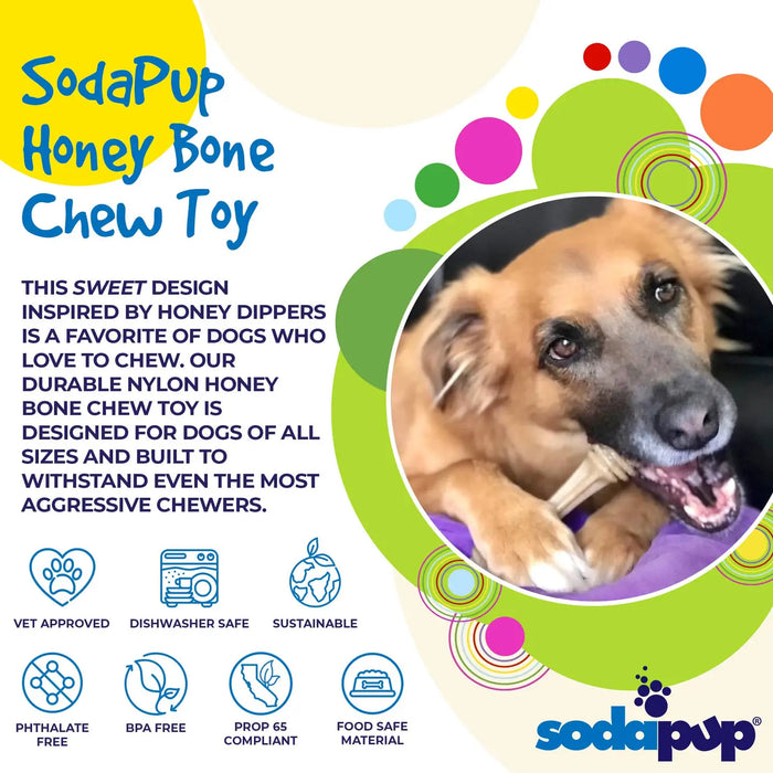 SodaPup Honey Bone Chew Toy