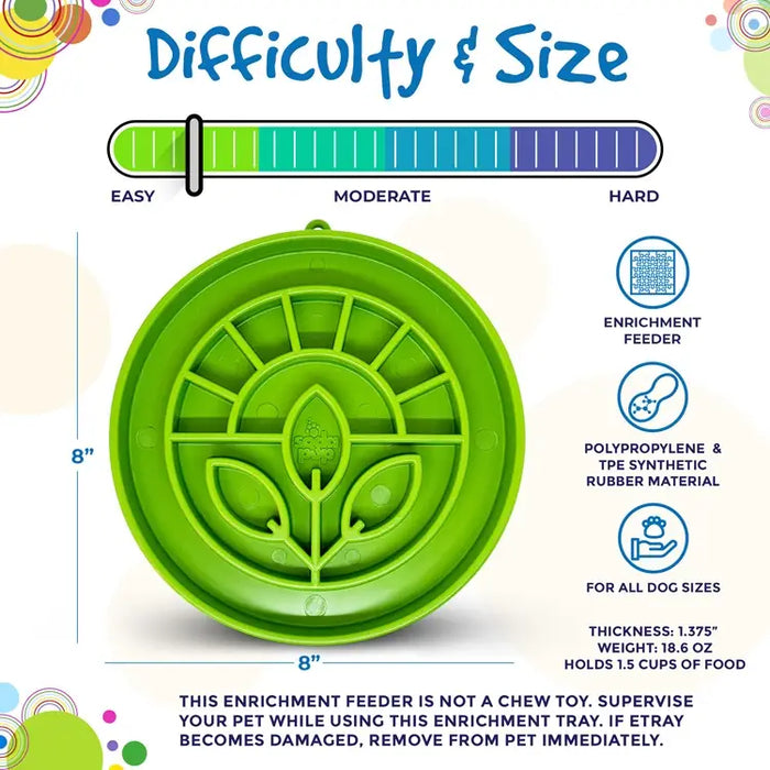 SodaPup Garden Design Shallow Dog Slow Feeder Tray