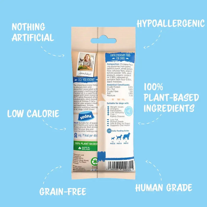 Soopa Puppy Dog Dental Sticks - Banana & Pumpkin