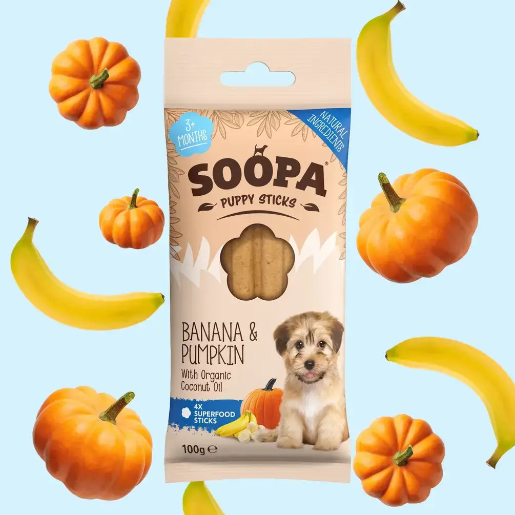 Soopa Healthy Dog Chews for Puppies | Banana & Pumpkin | WOOOF.co.uk ...